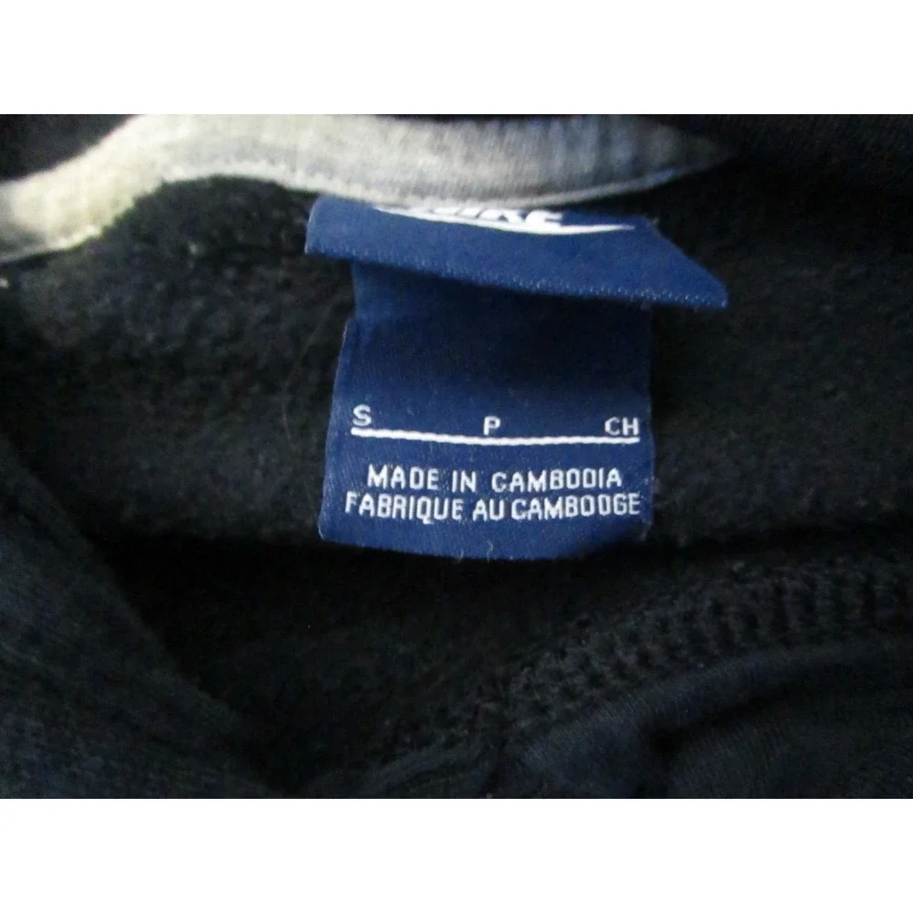Y2K Nike Hoodie Mens Small Black Athletic Performance Pullover Vintage